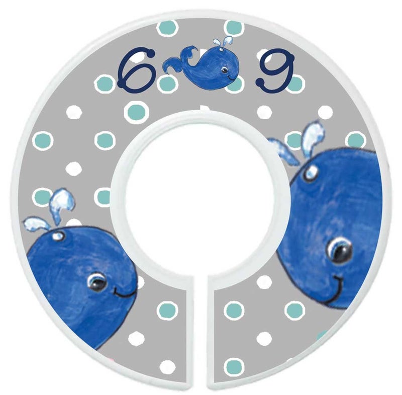 Mumsy Goose Baby Closet Dividers Nursery Closet Dividers Closet Organizers Whales - Image 4